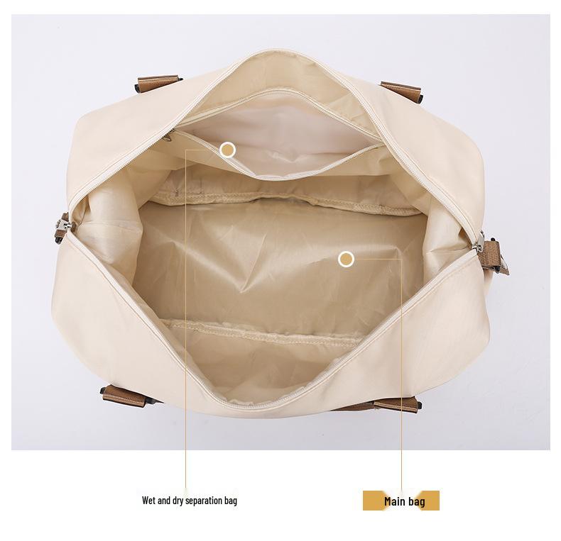 Portable Travel Bag with Large Capacity, Shoe Compartment, and Wet/Dry Separation for Swimming and Fitness