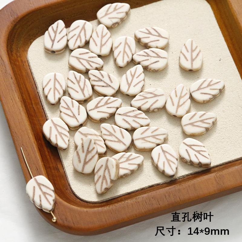 

10 шт., белая бирюзовая имитация трехмерного черепа, голова морской звезды, прямое отверстие, расшитая бисером прокладка, материал браслета «сделай сам», кулон