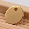 Ion Plating(IP) 304 Stainless Steel Stamping Blank Tag Flat Round Charms, Golden, 8x0.8mm, Hole: 1.2mm