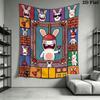 Rabbids Invasion Chaos Wall Hanging Printed Fabric Blanket Decorative Tapestries for Bedroom Living Room Home Decor