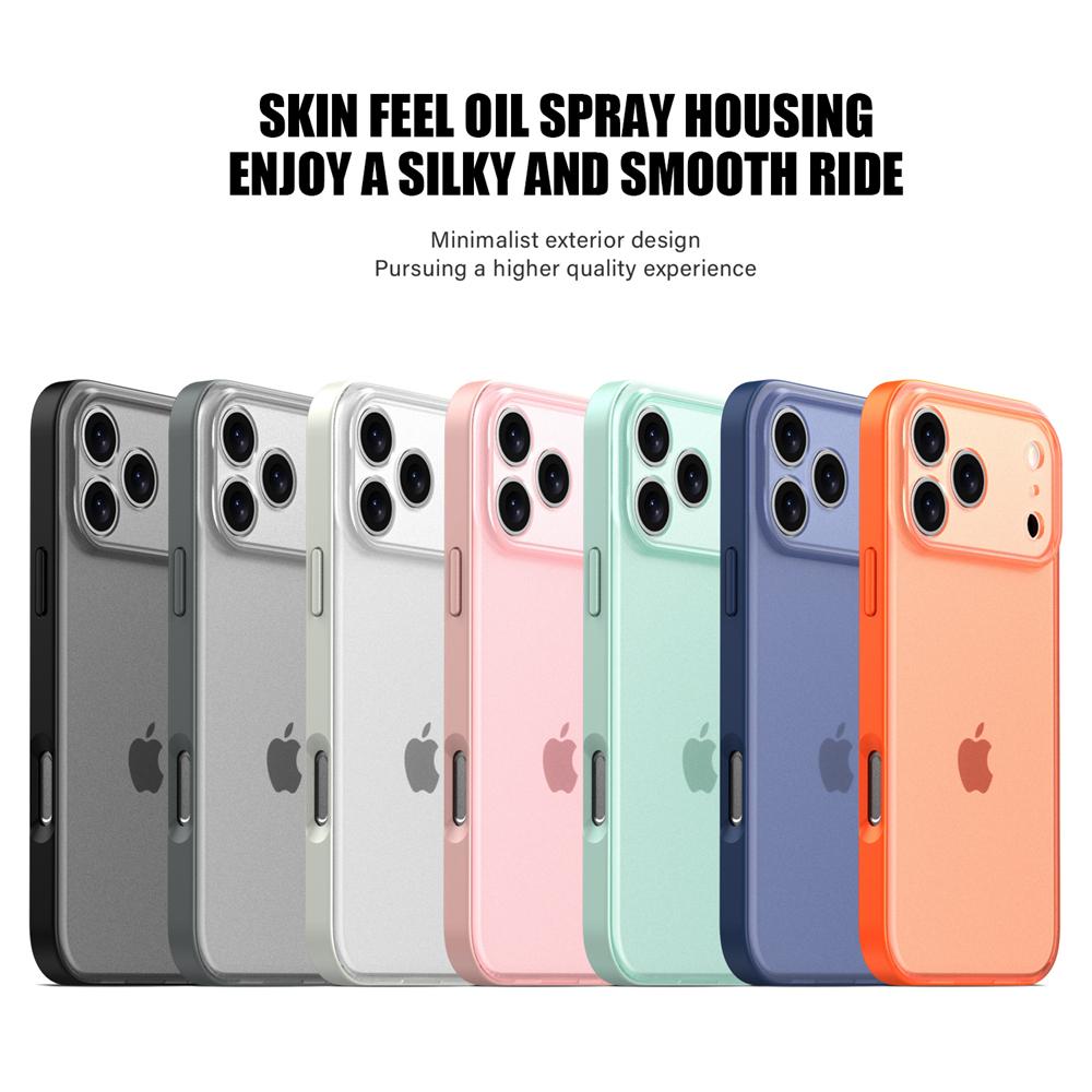KEYSION Candy Color Matte Transparent Phone Case for iPhone 17 Pro Max Silicone+PC Shockproof Back Cover for iPhone 17 Pro 2025