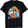 Funny He Is Rizzen Jesus Shirt Baseball Boys Kids Easter T-Shirt