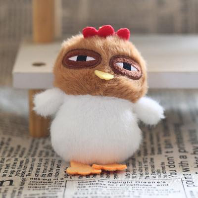 1 шт. Прикраса для автомобіля Потворна курка Плюшева іграшка Лялька Каваї Курча Підвіска Хутряний брелок М'яка плюшева іграшка Брелок День народження Різдвяні подарунки