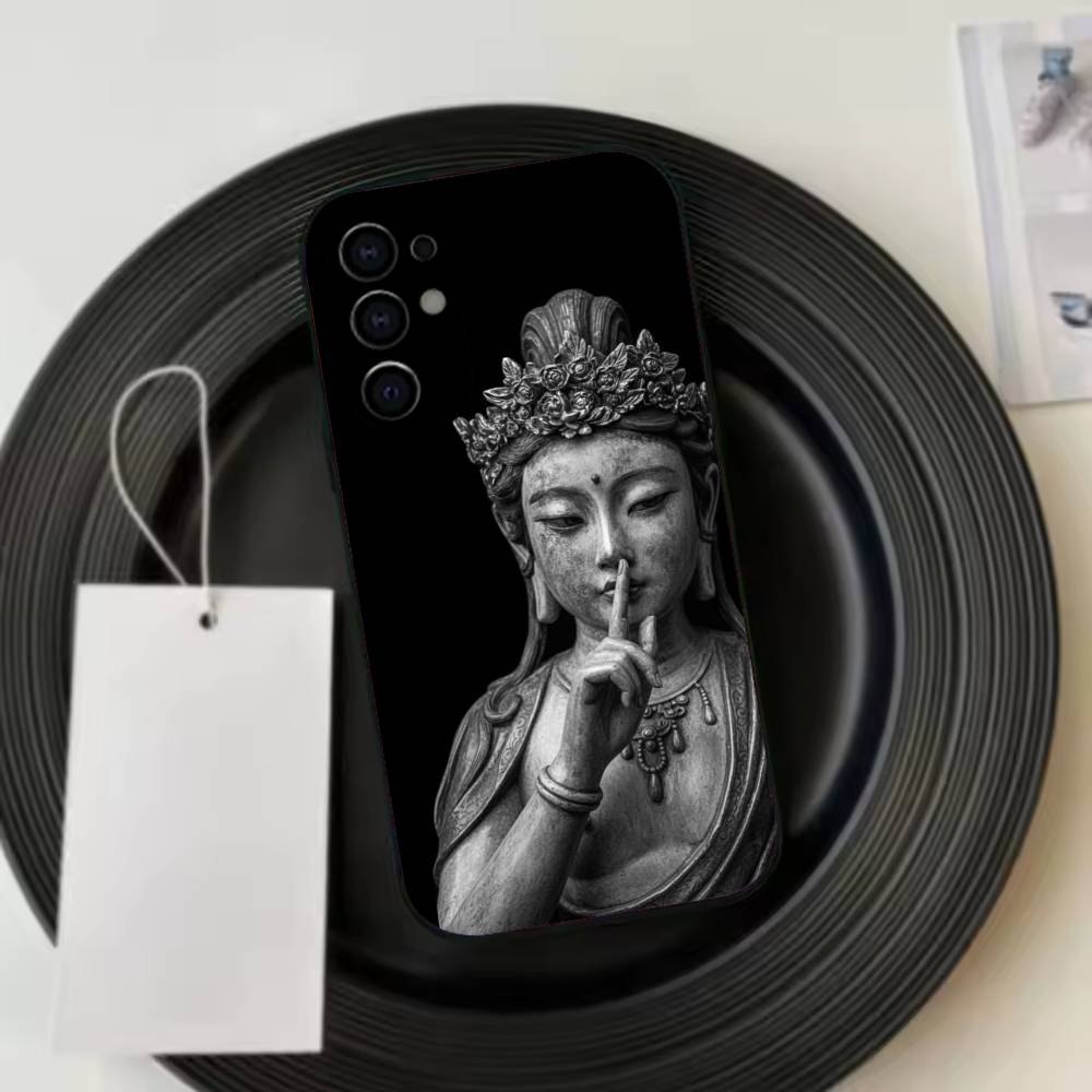 Lord Lotus Buddha New High-End Phone Case For Samsung S25,S24,S21,S22,S23,S30,Ultra,S20,Plus,Fe,Lite,Note,10,Black Cover