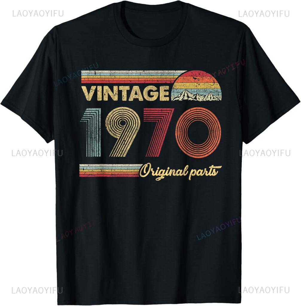 55 Years Old Gifts Vintage 1970 Music Cassette 55th Birthday T-Shirt Unisex Summer Streetwear Tops Casual Camiseta Hombre