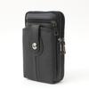 Genuine Leather Crossbody Phone Bag for Men & Women, Compact Shoulder Pouch with Zipper, Card Slots & Snap Pocket, Everyday Travel Wallet
