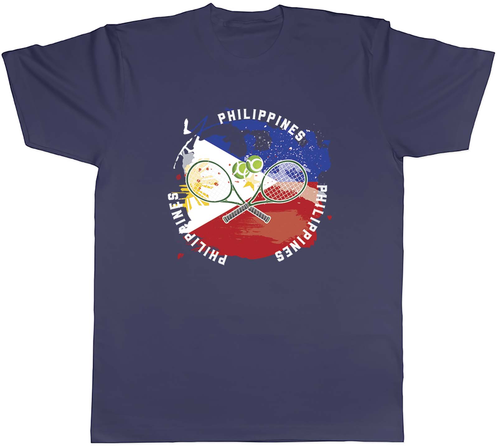 Tennis Sports With Philippines Flag Mens Unisex T Shirt Tee Gift 4 L