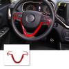 Steering Wheel Moulding Cover Trim Decor Strip for Jeep Grand Cherokee 2014+ Red