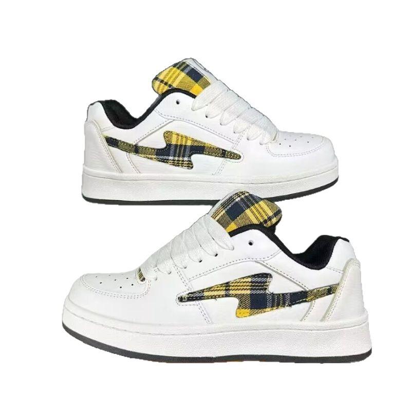 Summer plaid mandarin duck lightning bread shoes for men and women original high value breathable high quality couple board shoes men