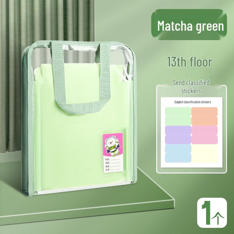1039 Large Capacity Accordion Bag for High School and Junior High Paper Storage