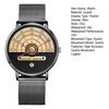 Men Watch Color Matching Half Roulette Date Diaplay Waterproof Clear Print Legible High Accuracy Quartz Movement Quartz Wristwatch