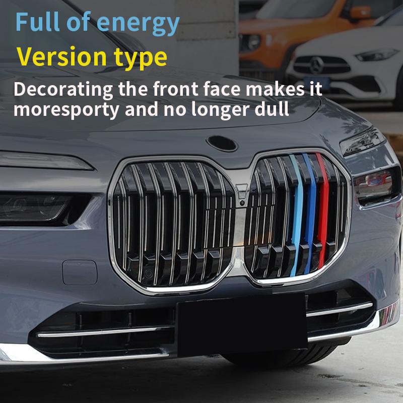 3Pcs ABS material For BMW 7 Series G70 2025-2025 M Grill Clip Car Racing Front Grille Trim Strips  Car Interior Accessories