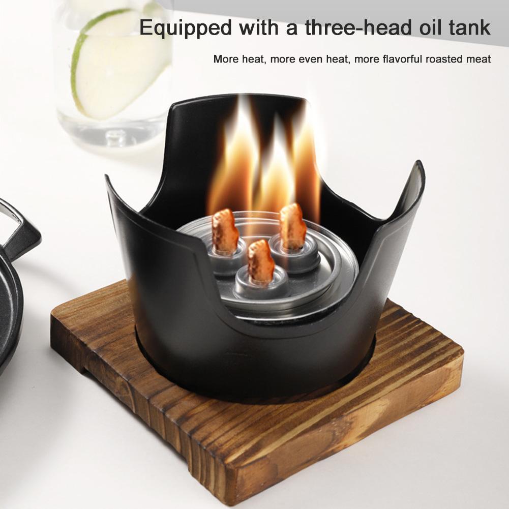 Mini BBQ Alcohol Stove Barbecue Grill Detachable Outdoor BBQ Plate Non-Stick Japanese Alcohol Stove Portable Mini Barbecue Stove