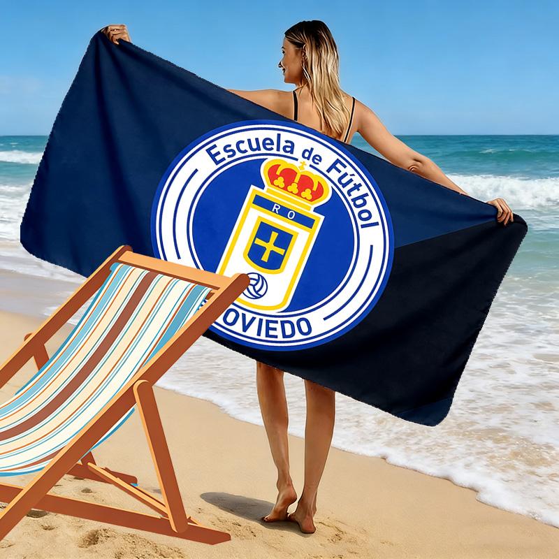 Asciugamano da Spiaggia Stampa Real Oviedo, Asciugamano Grande Morbido Asciugatura Rapida per Spiaggia Campeggio Nuoto