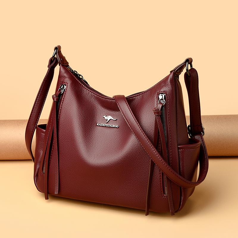 High Quality Leather Handbags Purses Luxury Designer Women Bags Large Capacity Shoulder Crossbody Tote Bag 2025 New Trend Sac