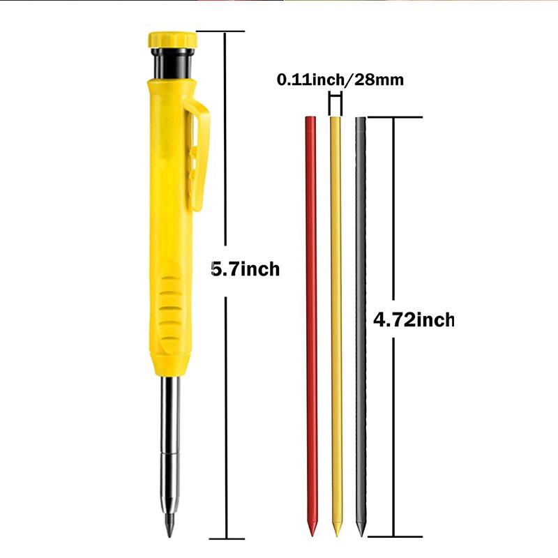 Solid Carpenter Pencil Set Woodworking PencilProfessional Engineering Construction Job Tools Carpentry Marking Scriber