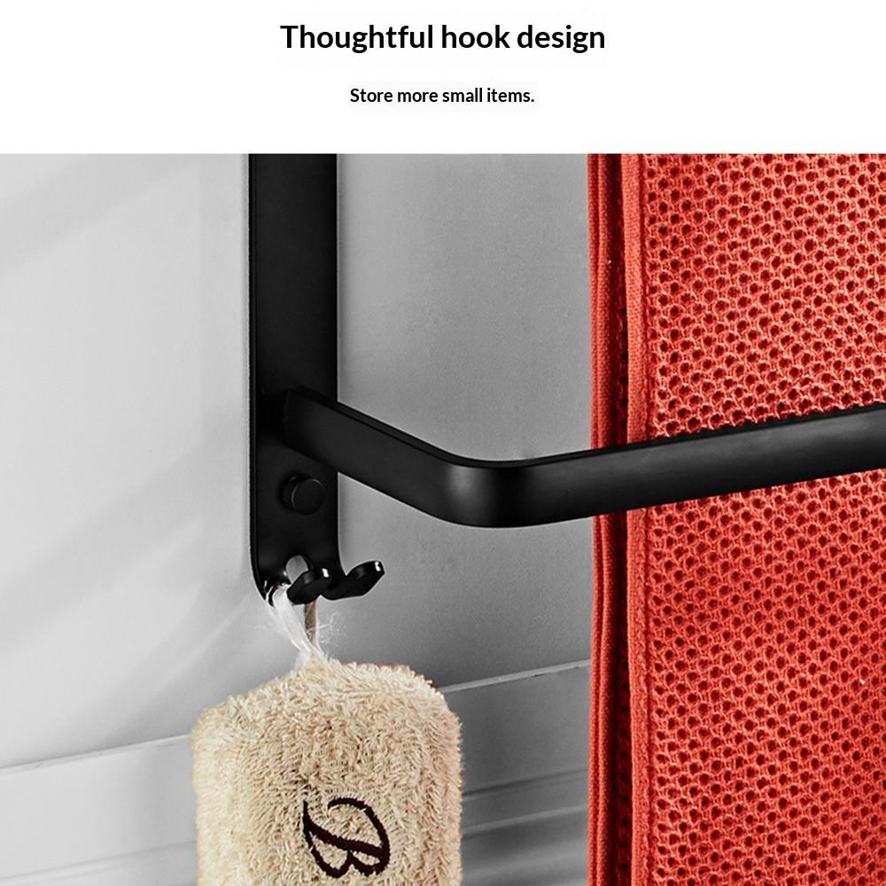 50cm 3-Tiers Towel Bars Wall Mounted Space Aluminum Towel Rail Rack for Bathroom