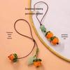 Newcomer Exclusive: Good Luck Persimmon Glass Pendant Phone Lanyard (Set of 2)