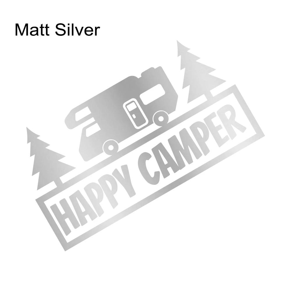 

Car Happy Camper Inspired Design Sticker Van Camping Wall Art Decor Decal Vinyl Cover for RV Motorhome Cargo Tuning Accessories 55x30m&1 Piece