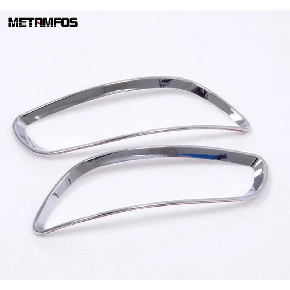 For Hyundai Santa Fe 2010 2011 2012 Chrome Rear Fog Light Lamp Cover Trim Foglamp Protector Foglight Frame Exterior Accessories