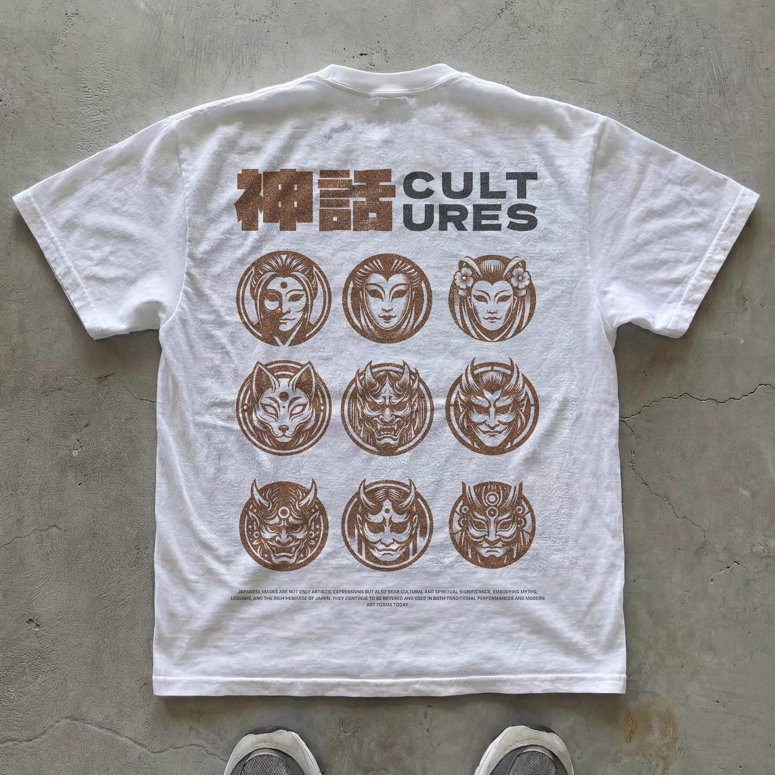 Oni Masks T-Shirt | Japanese Demon Art Tee | Japan Graphic Streetwear S