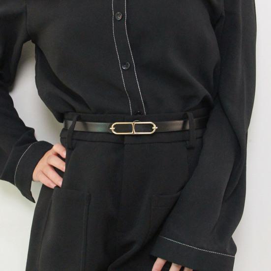Women Belt Multi Holes Design Adjustable Length Imitation Leather Belt Dress Shirt Jeans Waistband Fashion Accessories