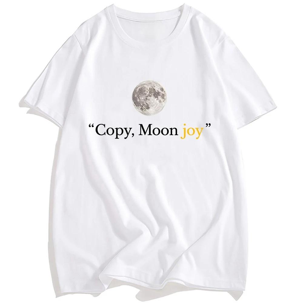 Summer Graphic Clothing Copy Moon Joy Tshirt Loose Fashion Oneck UnisexWomen Tshirts Streetwear Unisex Casual Short Sleeve Tees