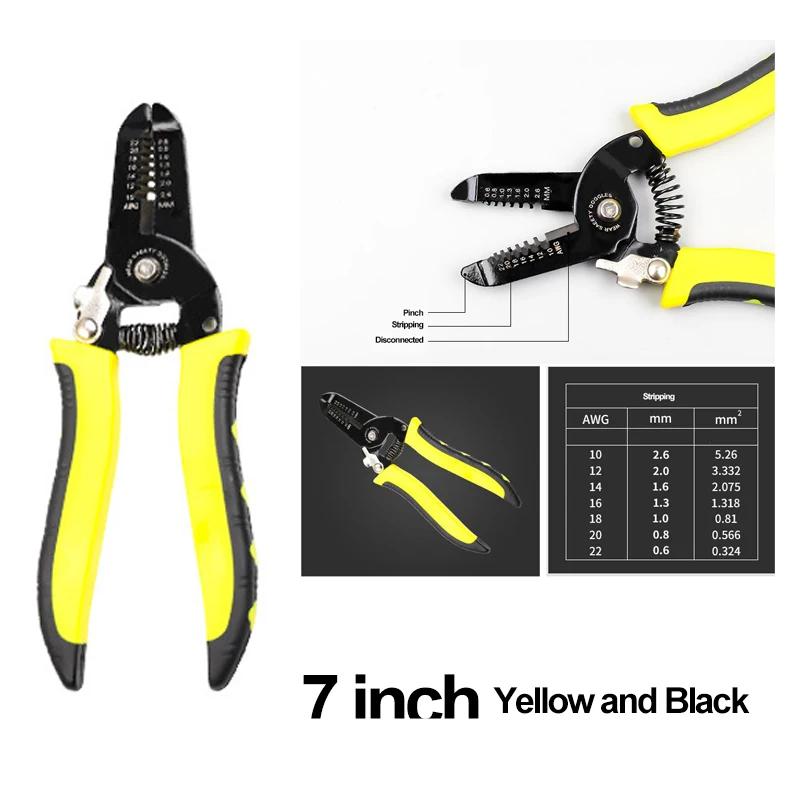 Crimping Pliers Wire Stripper Multi Functional Snap Ring Terminals Crimpper Electrician Manual Cable Stripping MultiTool