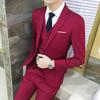 Men's Korean Slim Fit Three-Piece Suit for Business or Wedding