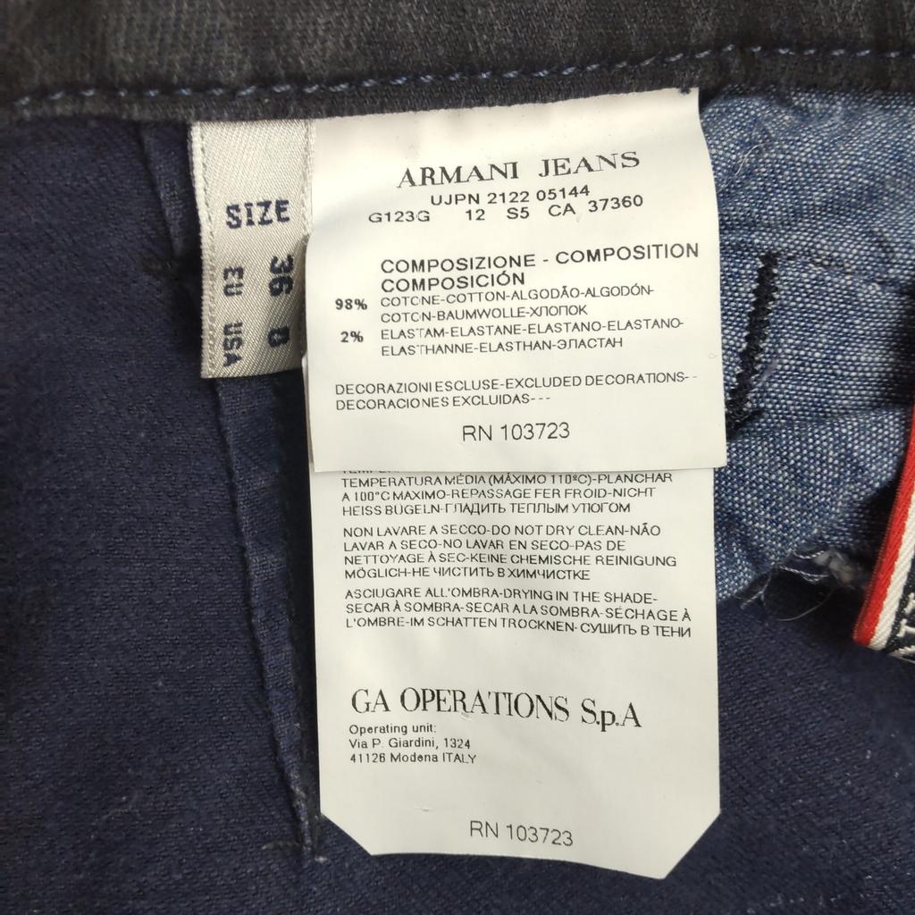 Excellent Condition ARMANI JEANS Mini Denim Skirt 36 S-M Gray Giorgio Armani Japan Tag(USED)