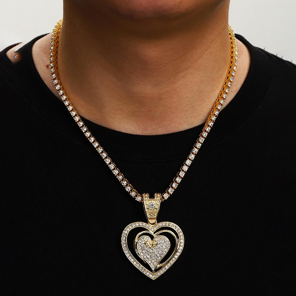 Personalized Love Cuban Necklace Couple Light Luxury Hip Hop Necklace