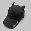 Spring And Summer Design Fox Ears Cross Rivets Alphabet Baseball Cap Men'S And Women'S Sunshade Personalized Cap