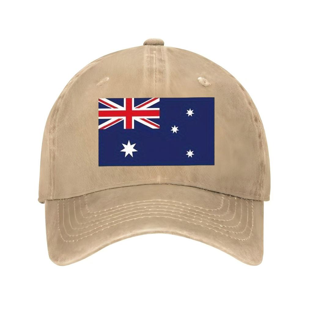 Australien Flagge Druck Baseballkappe Unisex Polyester Lässig Kreuz des Südens Verstellbar Sonnenhut