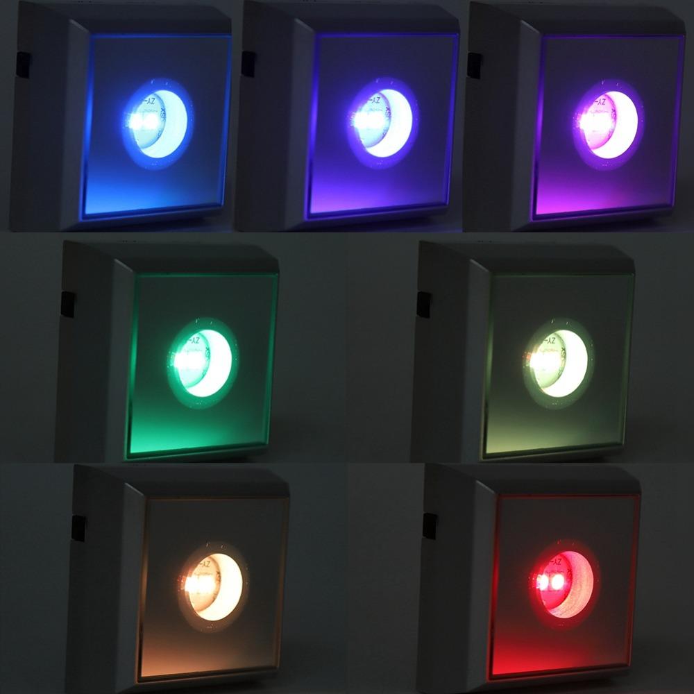 2er-Pack 2 LEDs LED-Lampenbasis Quadratische Form Display-Basis Superhelle LED-Halter Ständer Schmuck-Display