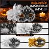 Halloween Rose Lace with Side Flowers Masquerade Ball Eye 2 Colors