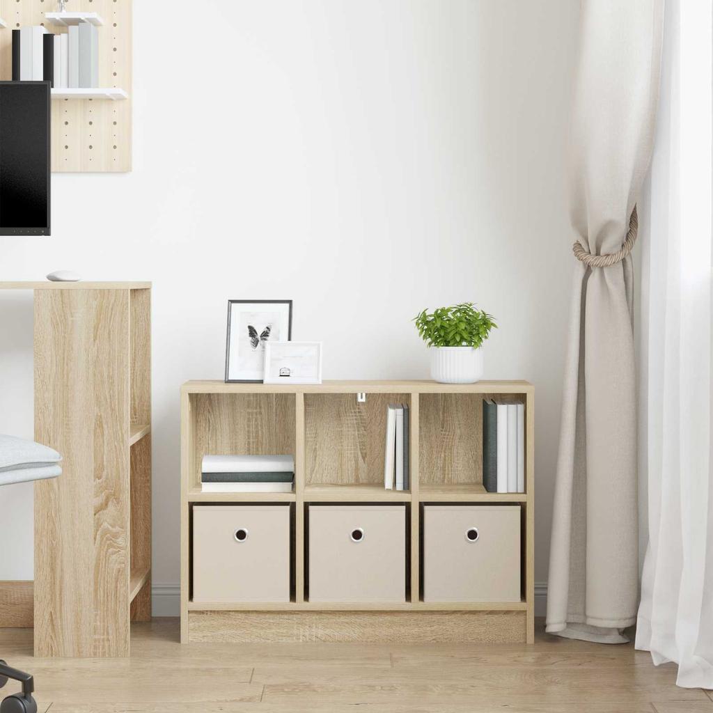 Sideboard with Drawers Sonoma Oak 73.5 X 22.5 X 53.5 Cm