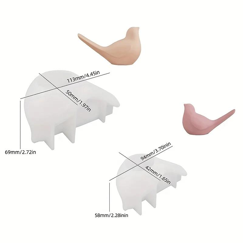 A Top-quality Large and Small Bird Gypsum Decorative Silicone Mold, Three-dimensional Small Bird Scented Candle Mold, Drip Mold