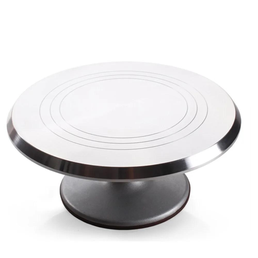 

Aluminium Cake Turntable Set with Revolving Cake Stand for Cake Dessert Making Cake Decorating Accessories Baking Tools