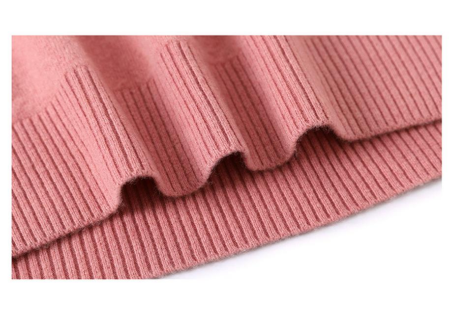 Mom's Pure Cashmere Half-High Collar Sweater - Stylish Autumn & Winter Knit, Loose Fit, Women's Base Layer