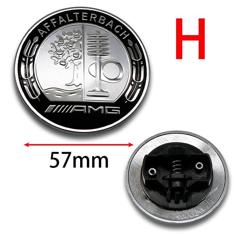 AAVX1 1pc 57mm ABS Car Front Hood Logo Emblem for Mercedes Benz AMG W204 W205 W212 W213 W177 W246 GLA GLC CLA Bonnet Badge Accessory