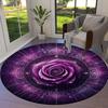1pc Office Carpet Chair Mats Purple Rose Mandala Artwork Perfect for Decorating Office Chairs, Living Rooms, Or Bedrooms