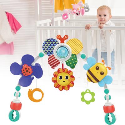 Novel Rotatable Windmill Hand-eye Coordination Burr-free Toddlers Stroller Arch Toy Baby Gift Car Seat