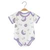 Dinosaur Moon Rabbit Flower Bear Print Baby Summer Cotton Short Sleeve Romper With Breathable Mesh For Toddler Boys Girls
