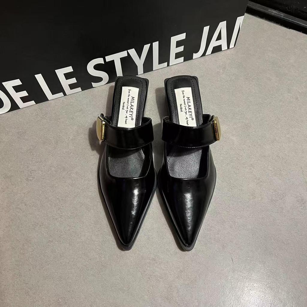 Fashion Women's Shoes 2025 Hot Sale Open Toe Women's Slippers outdoor Daily Slippers Women Square Toe concise low Heel Female Sandals