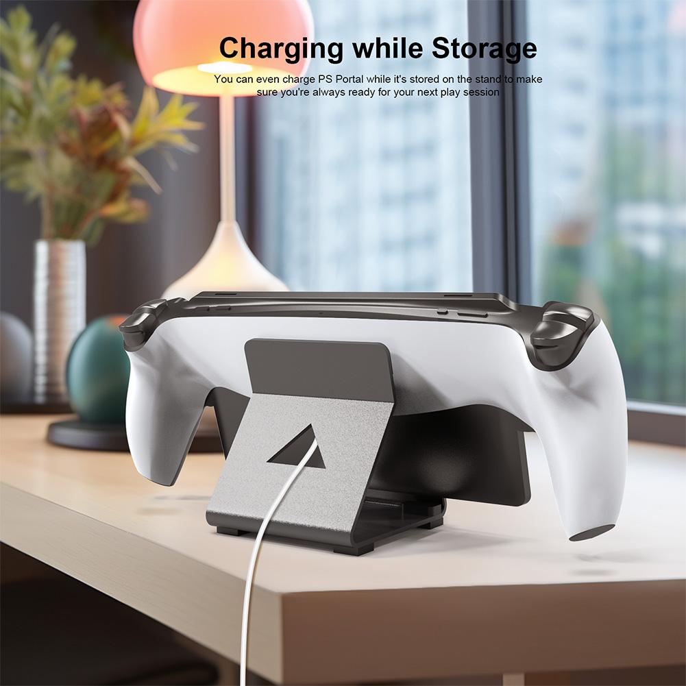 For PS5 Sony PlayStation Portal Holder Desktop Bracket Stand with Anti-Slip Pad for PS5 Portal/Switch Console Display Rack
