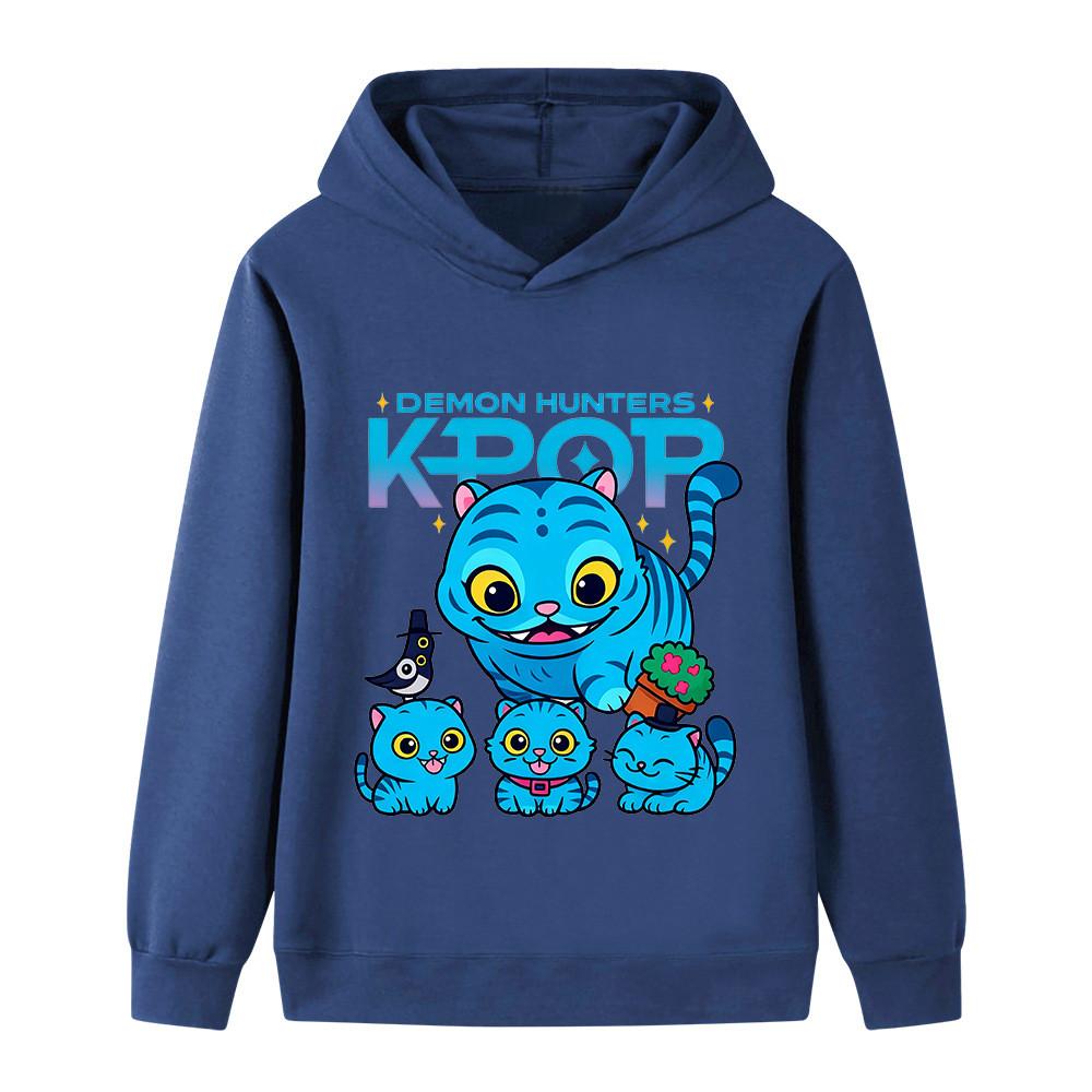 B1234 Kinder Jungen Mädchen Derpy Kpop Rumi Zoey Mira Print Langarm Kapuzenpullover