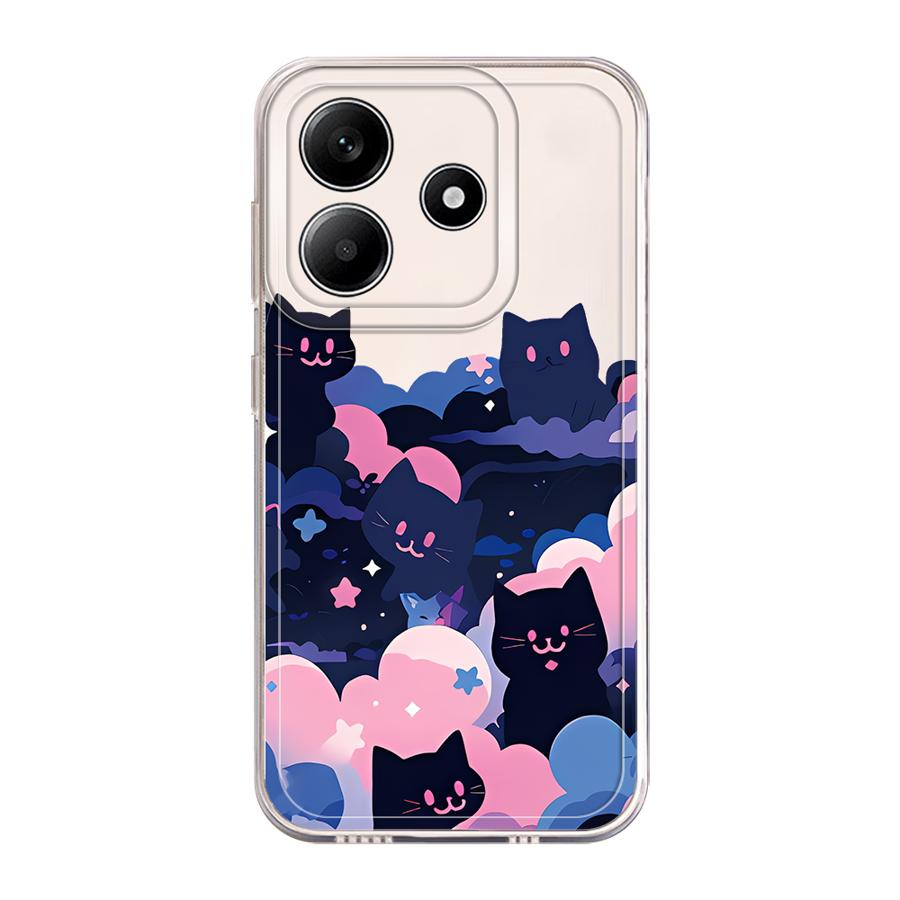 

Мультяшный чехол-котик для Xiaomi Redmi Note 14 Pro Plus 14C Note 13 13C 10S 11 A4 12S 11S 9 10 12 Мягкий чехол для телефона Redmi Note 10 Pro