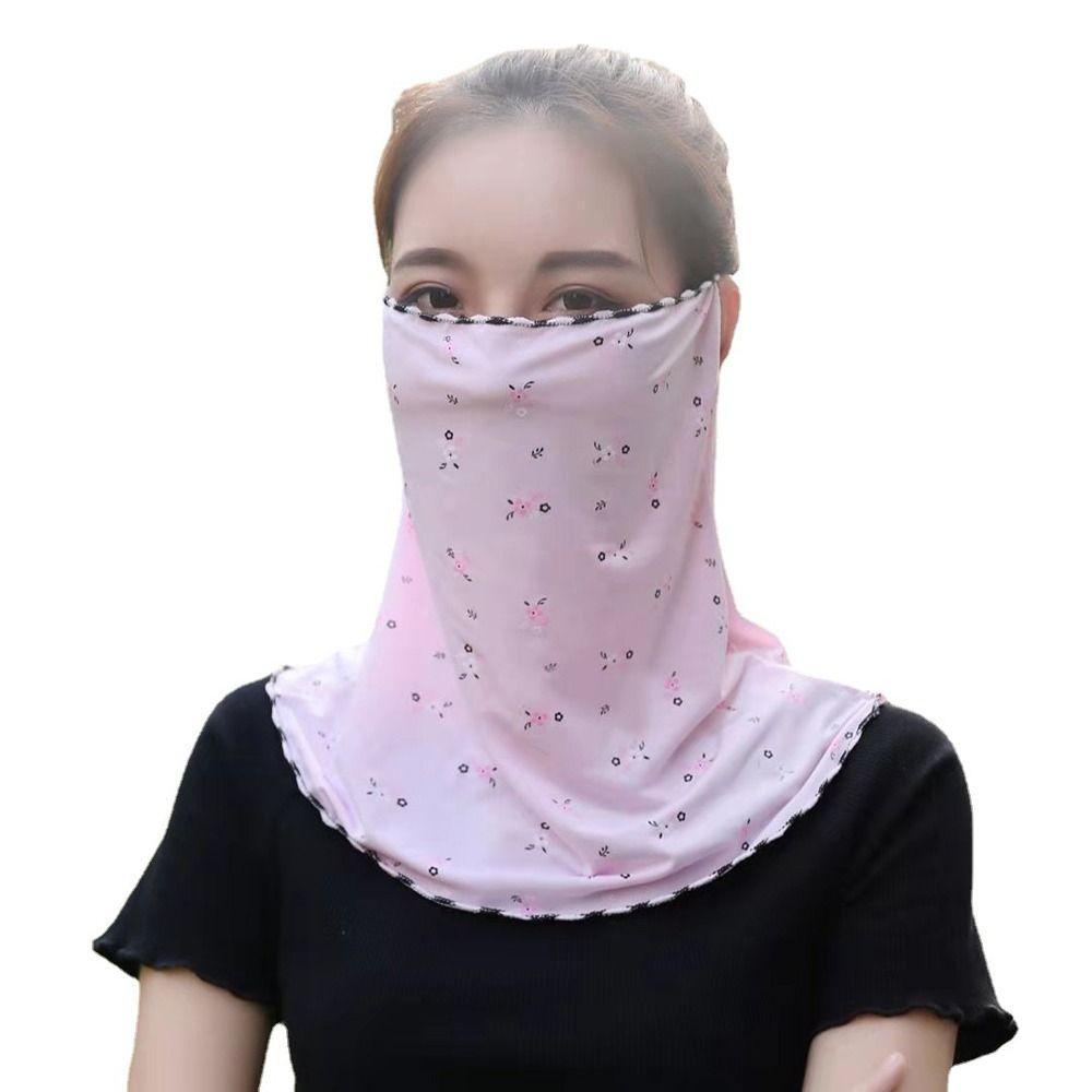 Protection Face Cover Face Gini Mask Womne Neckline Mask Driving Face Mask Summer Sunscreen Mask