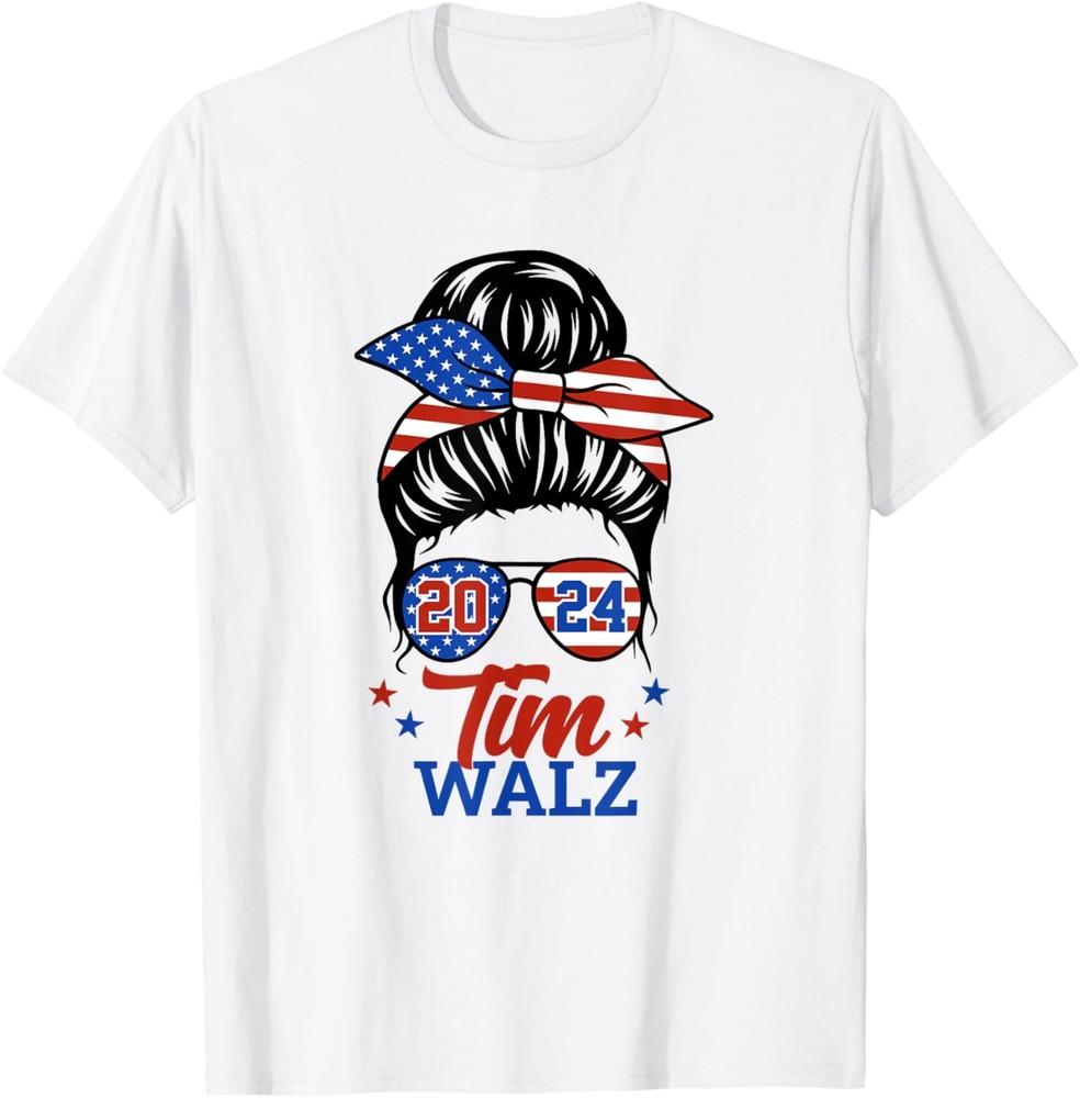 Tim Walz 2024 Tim Walz Patriotic Girl Harris Waltz 2024 T-Shirt Unisex T-Shirt XXXL