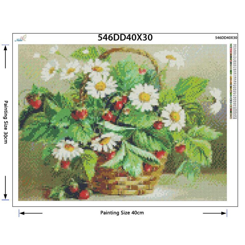 Diamantové vyšívání Cross Stitch Fruit 5D DIY Diamond Painting Flower Diamond Round Full